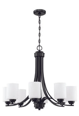 Craftmade 50528-FB-WG flat black chandelier