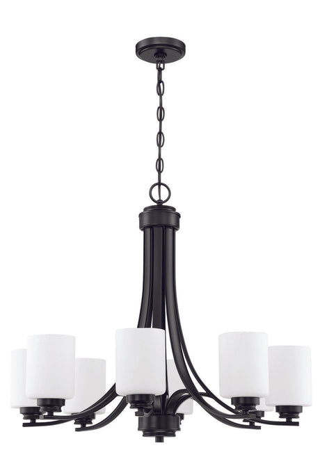 Craftmade 50528-FB-WG flat black chandelier