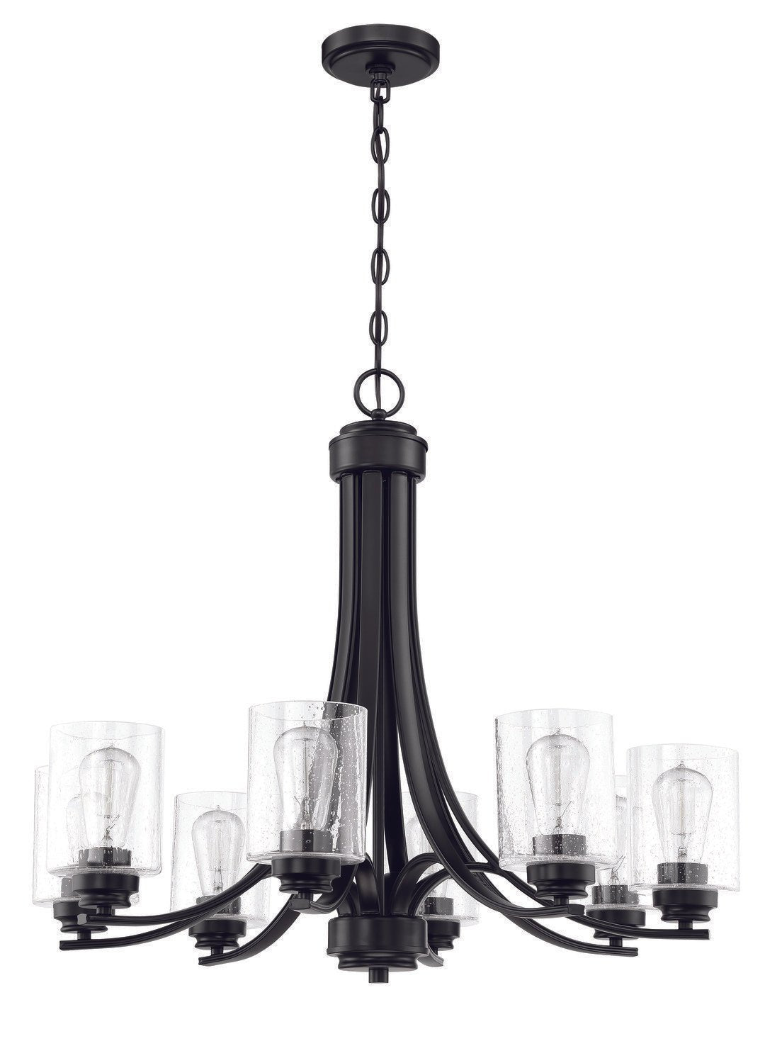 Craftmade 50528-FB flat black chandelier