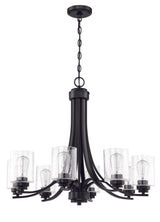 Craftmade 50528-FB flat black chandelier