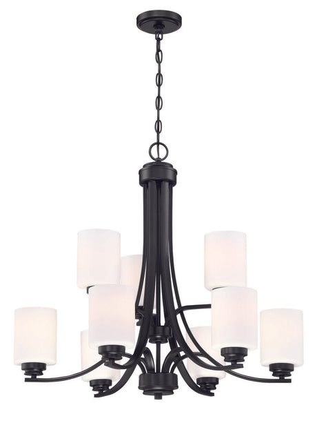 Craftmade 50529-FB-WG flat black chandelier