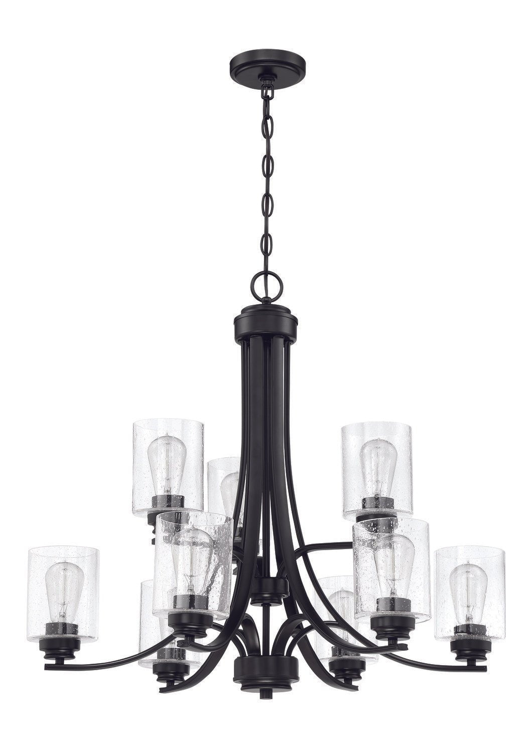 Craftmade 50529-FB flat black chandelier