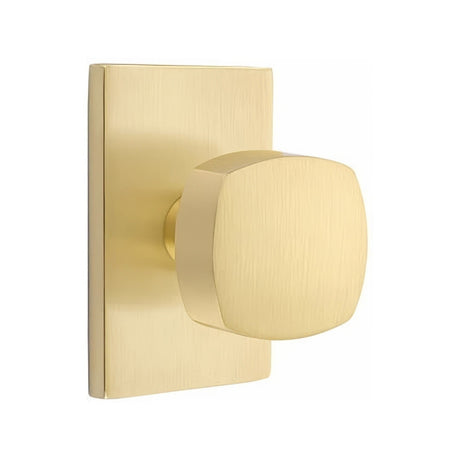 Emtek 5052FRKUS4 satin brass dummy door knob