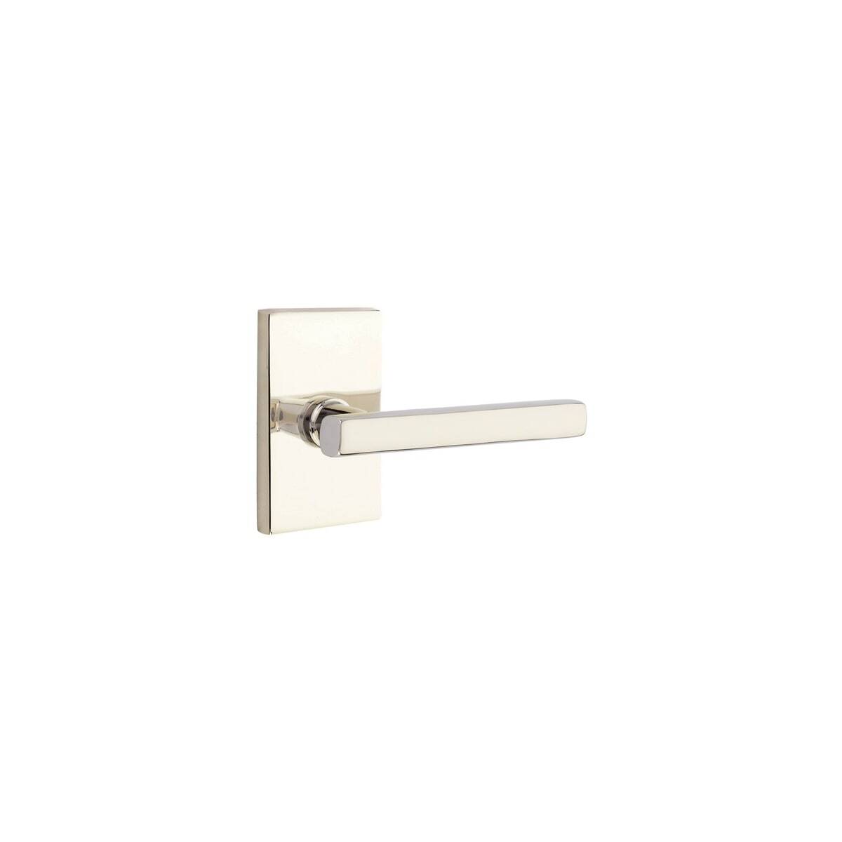 Emtek 5052FRLUS14 polished nickel lifetime dummy door lever