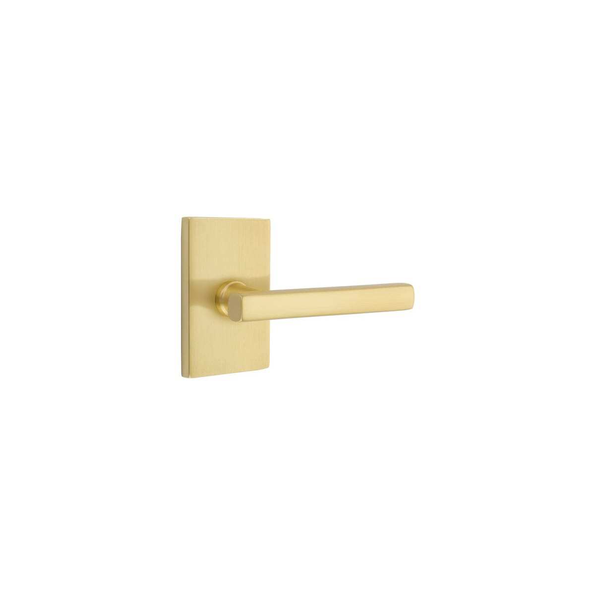 Emtek 5052FRLUS4 satin brass dummy door lever