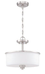 Craftmade 50552-BNK-WG brushed polished nickel convertible semi flush