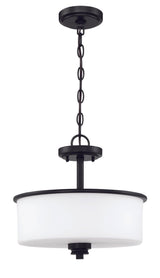 Craftmade 50552-FB-WG flat black convertible semi flush