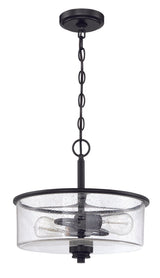 Craftmade 50552-FB flat black convertible semi flush