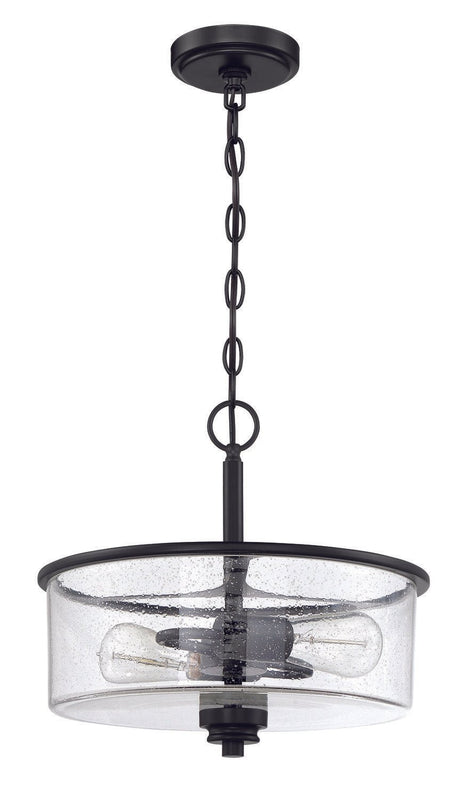 Craftmade 50552-FB flat black convertible semi flush