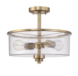 Craftmade 50552-SB satin brass convertible semi flush