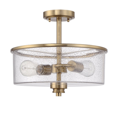 Craftmade 50552-SB satin brass convertible semi flush
