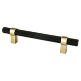Berenson 5056-455MDB-P matte black / brushed gold bar cabinet pull