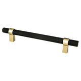 Berenson 5057-455MDB-P matte black / brushed gold bar cabinet pull