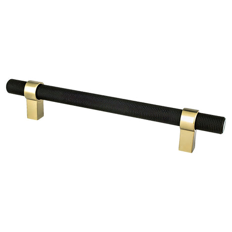 Berenson 5057-455MDB-P matte black / brushed gold bar cabinet pull