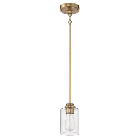 Craftmade 50591-SB satin brass mini pendant