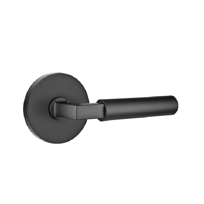 Emtek Lever Dummy Pair with Disk Rose for 1-1/4" to 2" Door in Flat Black