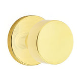 Emtek 5059ROUUS3NL unlacquered brass pair dummy door knob