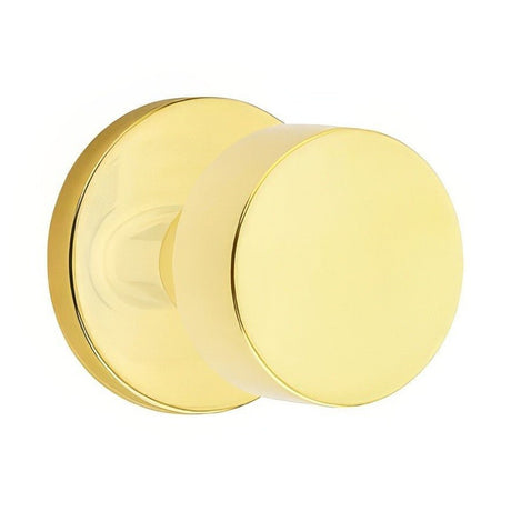 Emtek 5059ROUUS3NL unlacquered brass pair dummy door knob