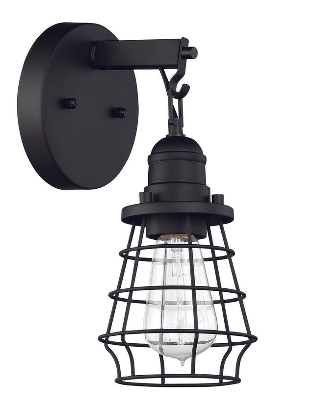 Craftmade 50601-FB flat black wall sconce