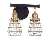 Craftmade 50602-FBSB flat black / satin brass vanity