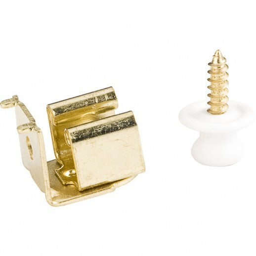Hardware Resources Button Catch Polished Brass Receiver