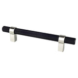 Berenson 5062-455BPN-P matte black / brushed nickel bar cabinet pull