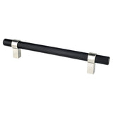 Berenson 5063-455BPN-P matte black / brushed nickel bar cabinet pull