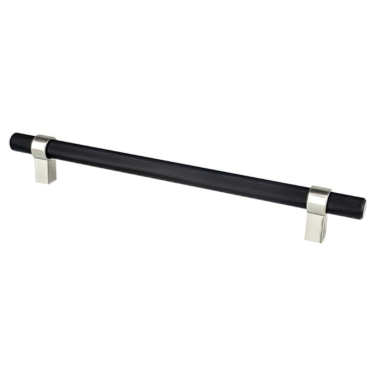 Berenson 5064-455BPN-P matte black and brushed nickel bar cabinet pull