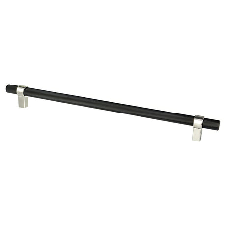 Berenson 5065-455BPN-P matte black / brushed nickel cabinet pull / appliance pull