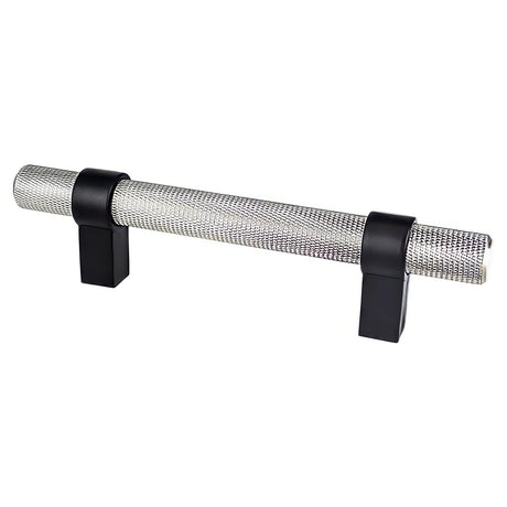 Berenson 5067-4BPN55-P brushed nickel and matte black square cabinet pull