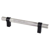 Berenson 5068-4BPN55-P brushed nickel / matte black bar cabinet pull