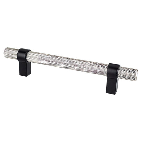 Berenson 5068-4BPN55-P brushed nickel / matte black bar cabinet pull