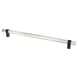 Berenson 5071-4BPN55-P brushed nickel / matte black cabinet pull / appliance pull