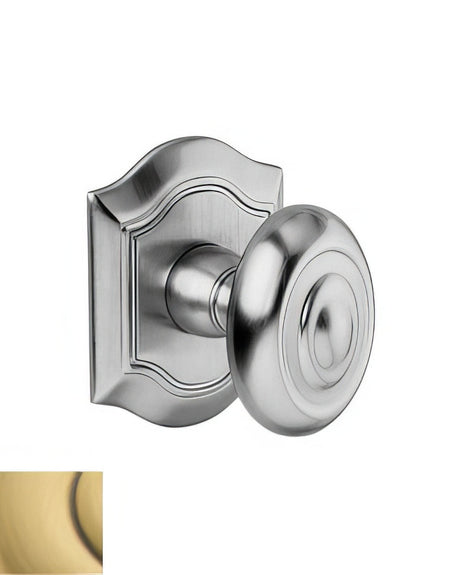Baldwin 5077060MR satin brass and brown dummy door knob