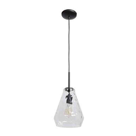 Access Lighting 50937-BL/CLR black glass pendant light