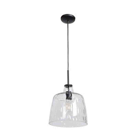 Access Lighting 50938-BL/CLR black glass pendant light