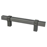 Berenson 5097-4SLT-P slate square cabinet pull