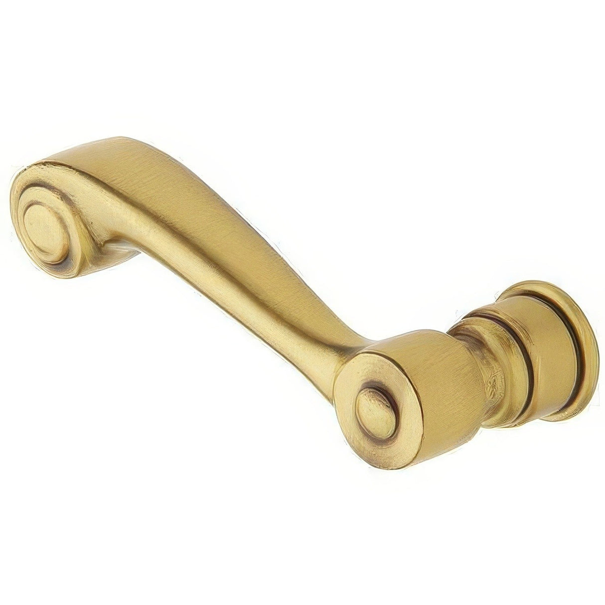 Baldwin 5103060LMR satin brass and brown dummy door lever