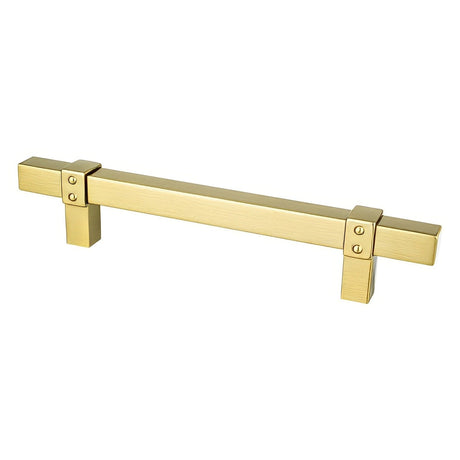 Berenson 5104-4MDB-P modern brushed gold square cabinet pull