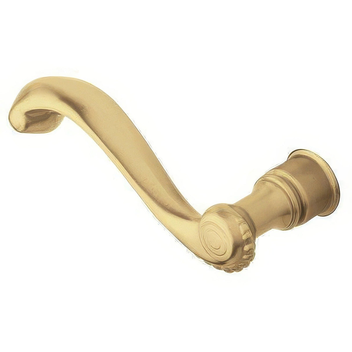 Baldwin 5104060LMR satin brass and brown dummy door lever