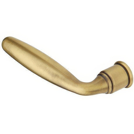 Baldwin 5106060LMR satin brass and brown dummy door lever