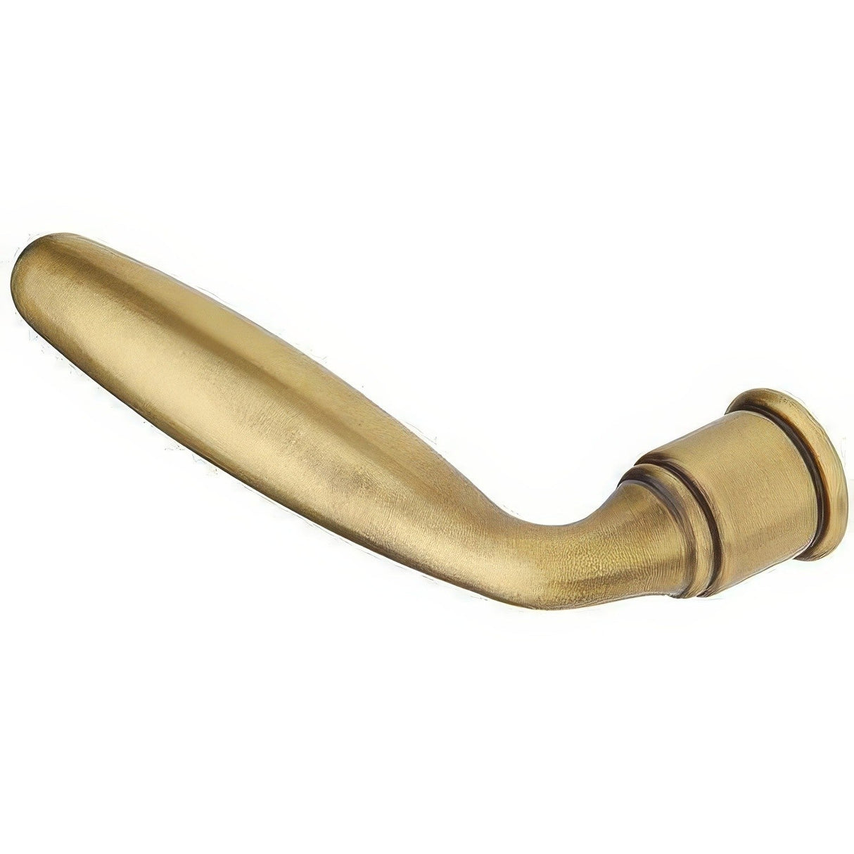 Baldwin 5106060LMR satin brass and brown dummy door lever