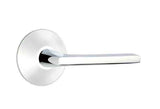 Emtek Lever Right Hand 2-3/8" Backset Passage with Modern Rose for 1-1/4" to 2" Door in Polished Chrome