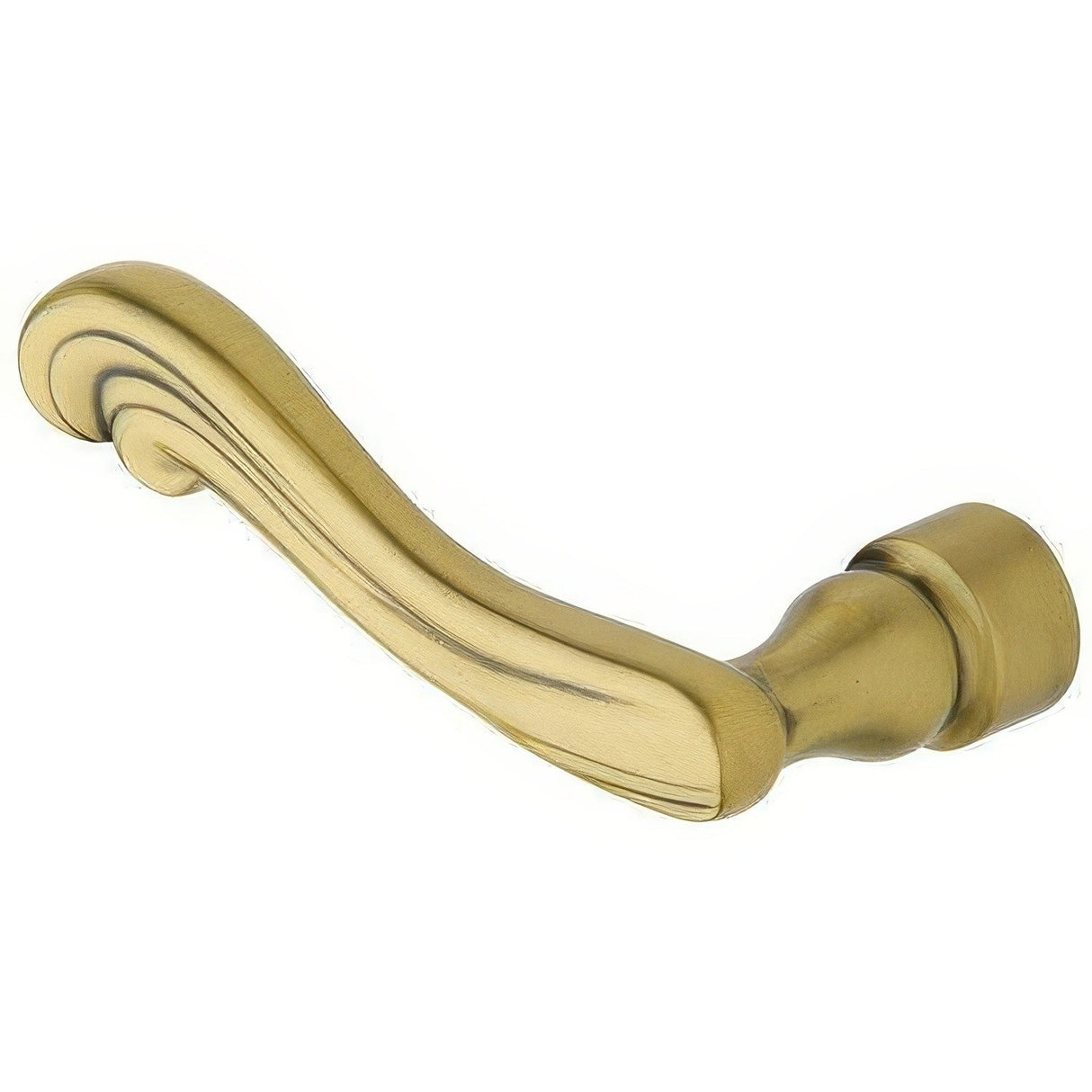 Baldwin 5108060LMR satin brass and brown dummy door lever