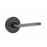Emtek 5109HLOUS19LH flat black passage door lever