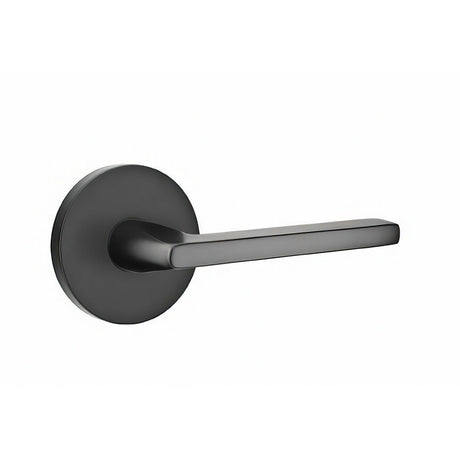 Emtek 5109HLOUS19LH flat black passage door lever