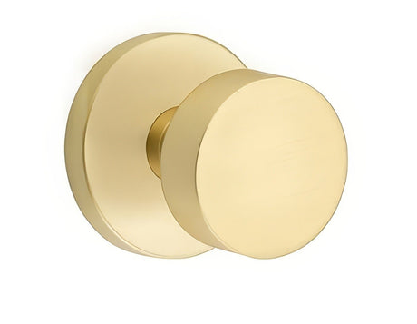 Emtek 5109ROUUS4 satin brass passage door knob