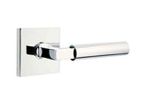 Emtek Lever Right Hand 2-3/8" Backset Passage with Square Rose for 1-1/4" to 2" Door in Polished Chrome