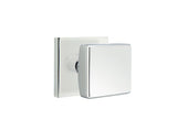 Emtek Knob 2-3/8" Backset Passage with Square Rose for 1-1/4" to 2" Door - Reversible in Polished Chrome