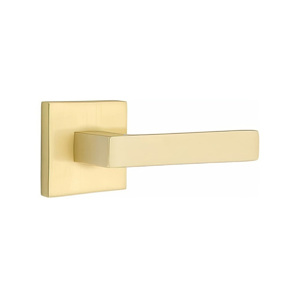 Emtek 5110DTUS4LH satin brass passage door lever